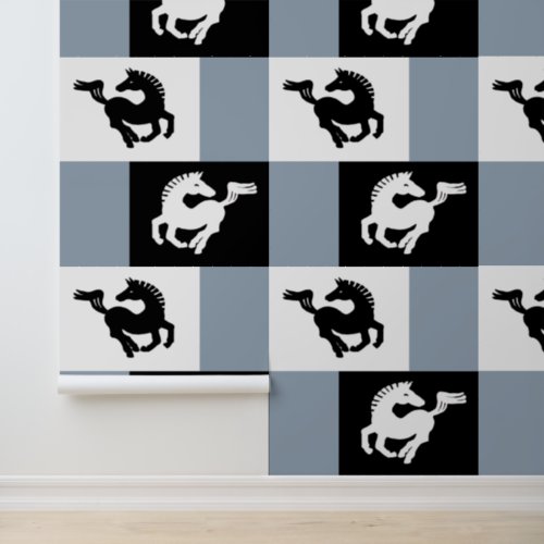 Black horse white horse Wallpaper Wallpaper