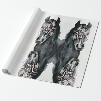 Black Horse Wrapping Paper