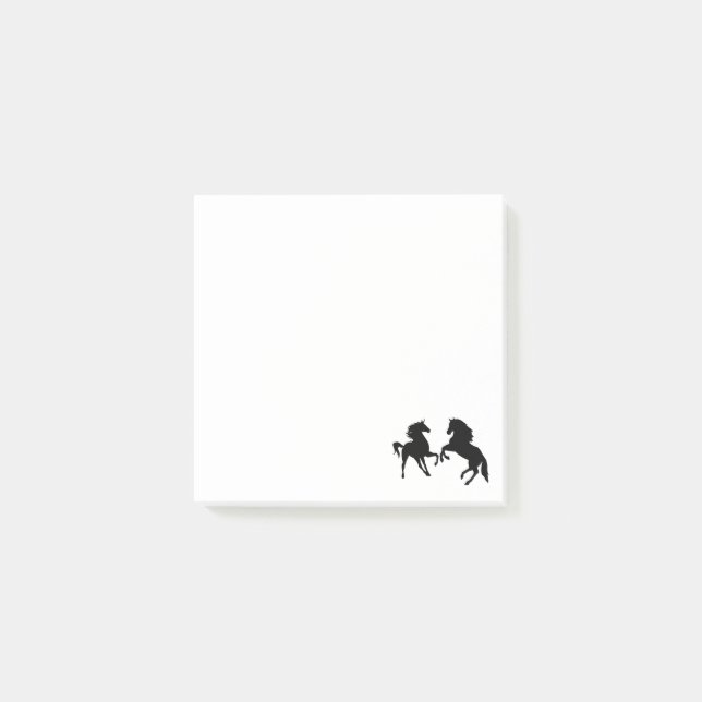 Black Horses Couple Post-it Notes (Front)
