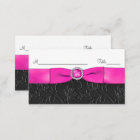 Black, Hot Pink, and White Placecards