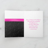 Black, Hot Pink and White Thank You Card (Inside)