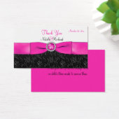 Black, Hot Pink, and White Wedding Favor Tag (Desk)