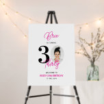 Black Hot Pink Thirty 30th Birthday Party Welcome Foam Board<br><div class="desc">Welcome your guest with this modern hot pink 30th birthday welcome sign. This sign features a modern design with photo template and custom text. You can customize all the text. Matching invitations and party supplies are available at my shop BaraBomDesign.</div>