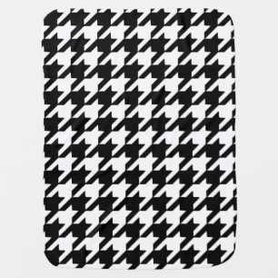 Black Houndstooth Baby Blanket