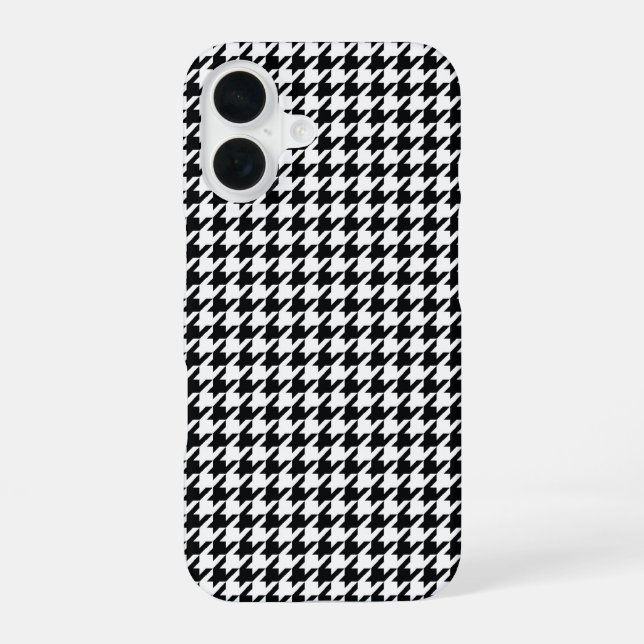 Black Houndstooth Iphone Case (Back)