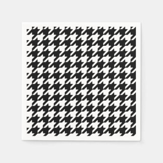 Black Houndstooth Paper Napkins