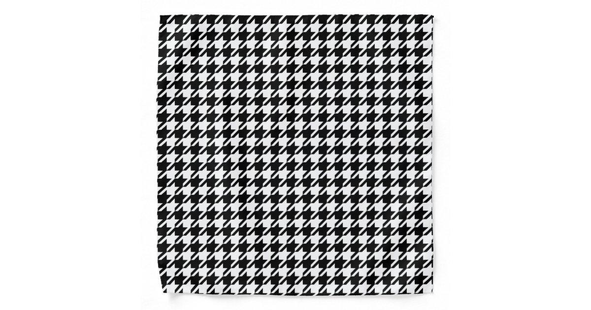 Houndstooth Print Bandana