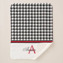 Black Houndstooth Personalized