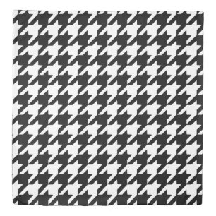 Black Houndstooth Queen Size Duvet Cover