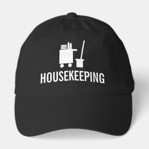 Black housekeeping hat for cleaning service