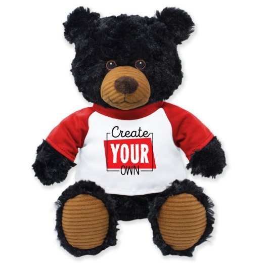 Black Hug-able Teddy Bear Stuffed Animal (Front)