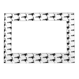 Black hungry scorpion cartoon illustration magnetic frame