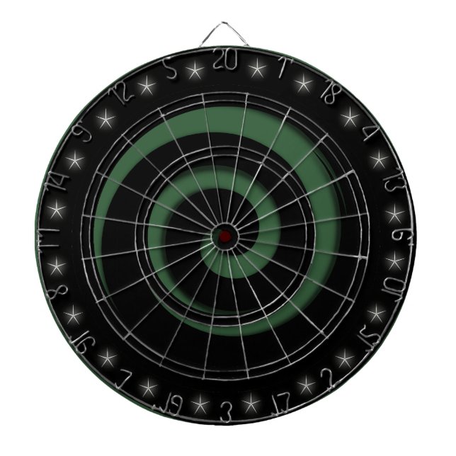 Black & Hunter Green Spiral Regulation Dart Board (Front)