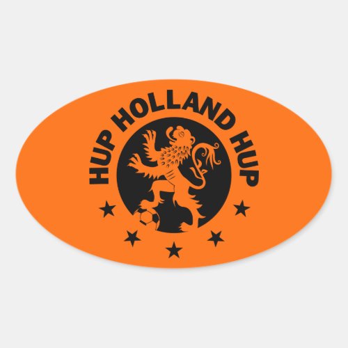 Black Hup Holland _ Editable Background color Oval Sticker