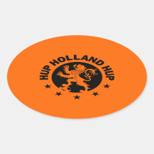 Black Hup Holland - Editable Background color Oval Sticker