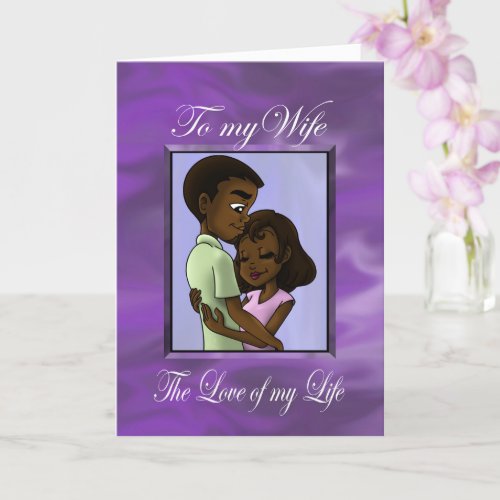 Black Husband and Wife Card