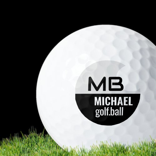 Black I White Logo Golf Ball