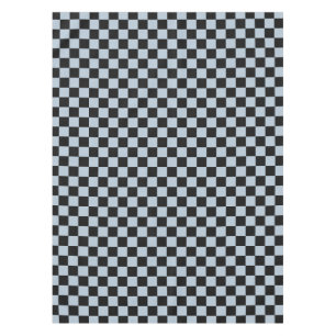 Black ice checkered pattern tablecloth