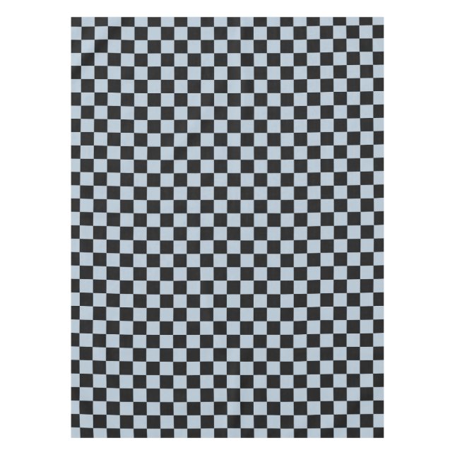 Black ice checkered pattern tablecloth (Front)