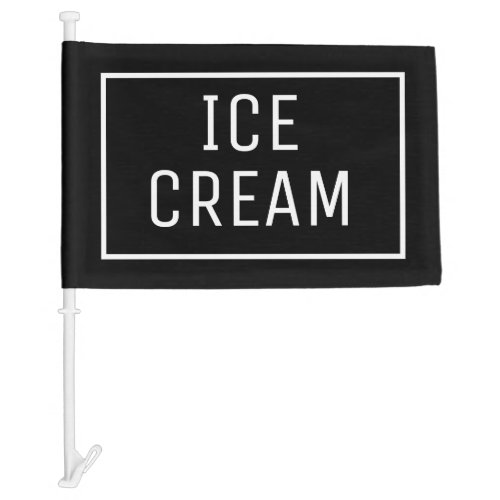 BLACK ICE CREAM SIGN FLAG