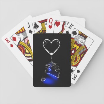 Black Ice Of Hearts Playing Cards by Peerdrops at Zazzle