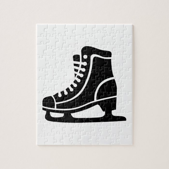 Black ice skate puzzle