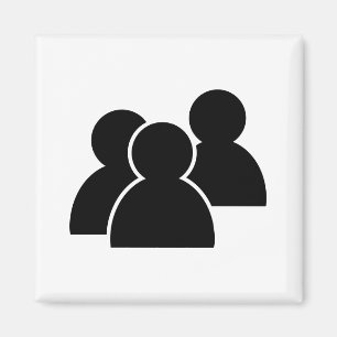 Black Icon People Magnet
