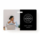 Black ID Card | Modern Minimalist Company Employee