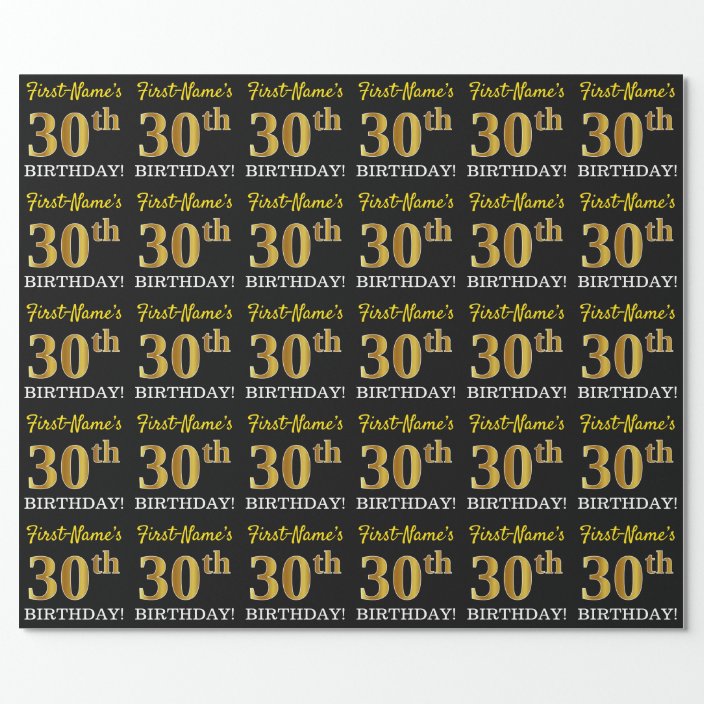 30th wrapping paper