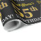 Black, Imitation Gold "55th BIRTHDAY"