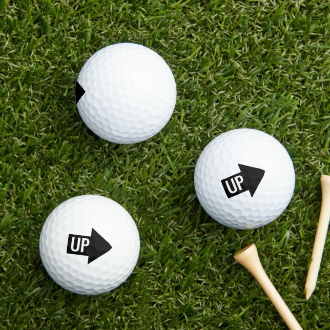 Black Impact Arrow Golf Balls (Insitu Grass)