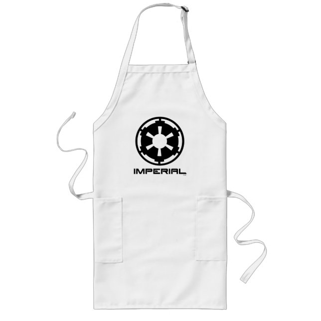 Black Imperial Symbol Long Apron (Front)
