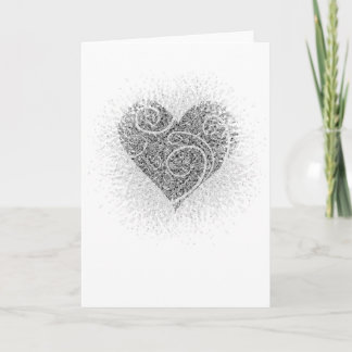 Black in heart holiday card