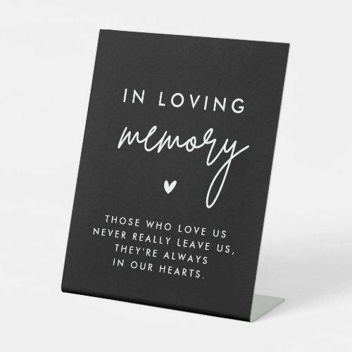 Black In Loving Memory Wedding Memorial Sign