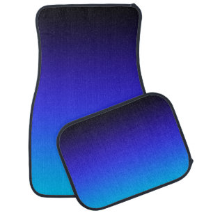 Black Indigo and Aqua Blue Ombre Car Floor Mat