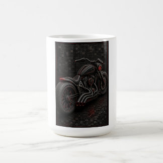 Black Inferno Mosaic Custom Motorcycle Mug