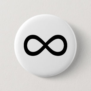 Black Infinity Symbol Button
