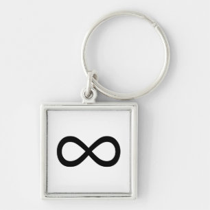 Black Infinity Symbol Keychain