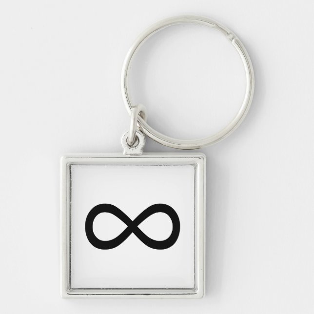 Black Infinity Symbol Keychain (Front)