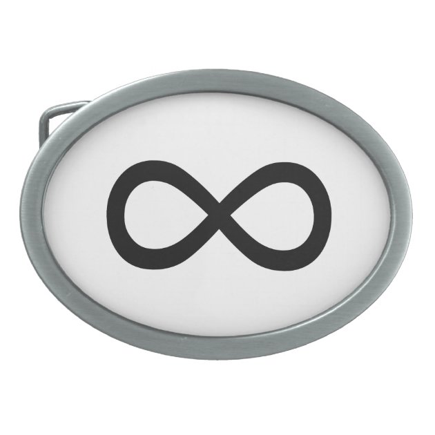 infinity symbol belt buckle