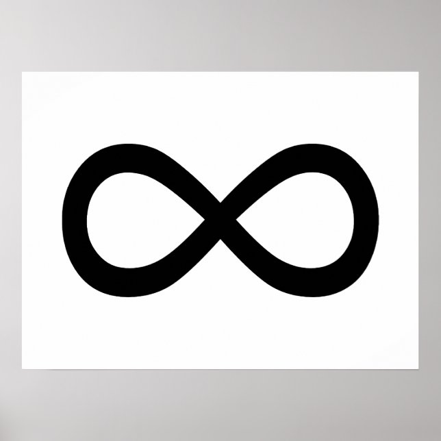Black Infinity Symbol Poster (Front)