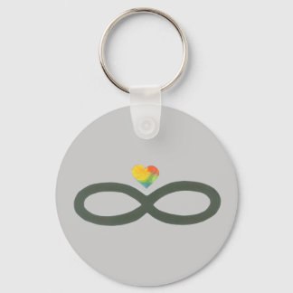 Black Infinity with Heart #3 Keychain