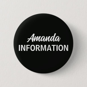 Black Information Volunteer Button