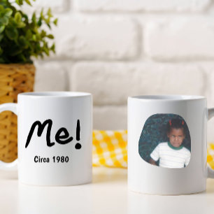Black Ink Celebrating "Me" with 80s photo Coffee Mug