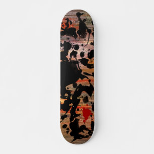 BLACK INK grunge painting Skateboard Deck