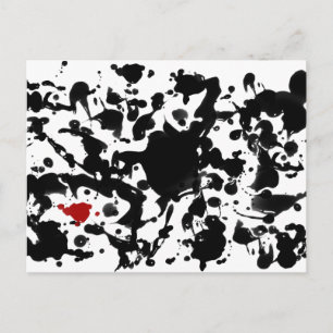 BLACK INK make your own background Postcard