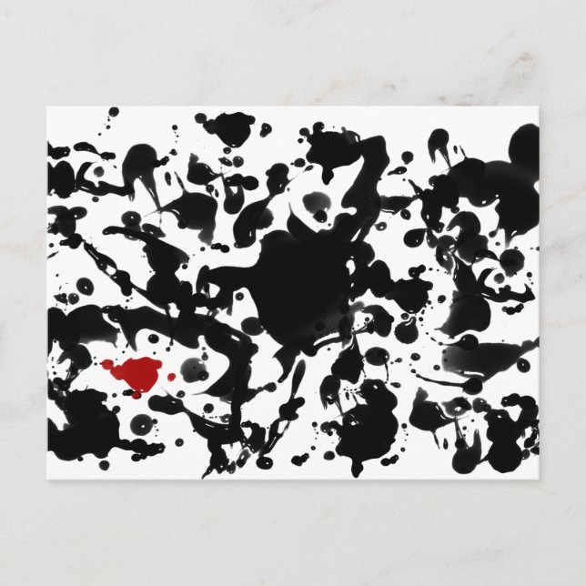 BLACK INK | make your own background Postcard (Front)