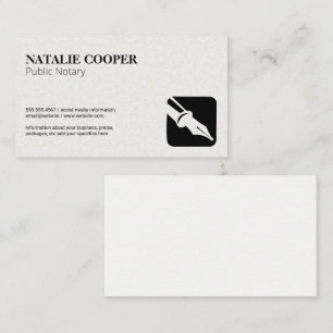Black Ink Pen Logo Business Card