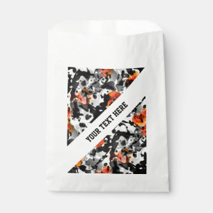 BLACK INK & POPPIES pattern + your backgr. & ideas Favor Bag