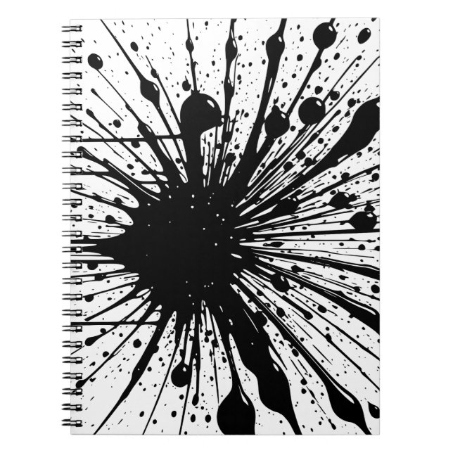 Black Ink Splatter Notebook (Front)
